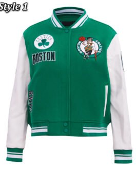 Retro Classic Rib Boston Celtics Varsity Jacket