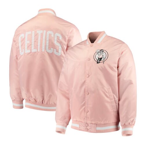 Boston Celtics Pink Satin Jacket - Image 3