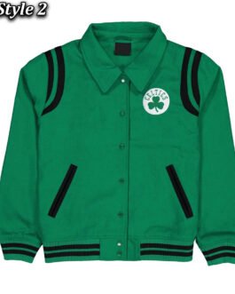 Boston Celtics Sport Night Teddy Varsity Jacket