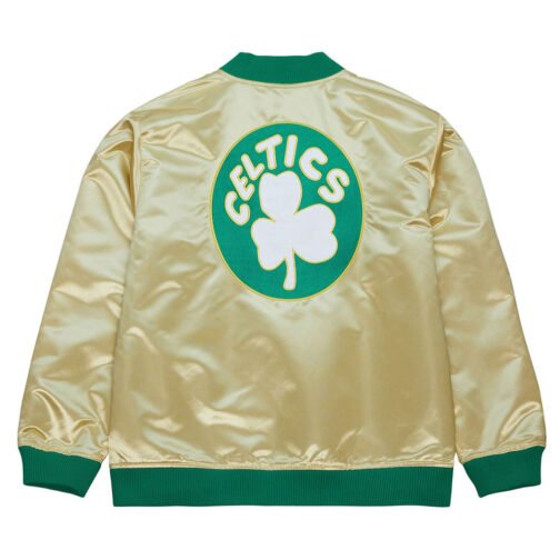 Boston Celtics Team OG 2.0 Gold Satin Jacket - Image 2