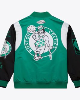 Boston Celtics Team Origins Green Satin Jacket