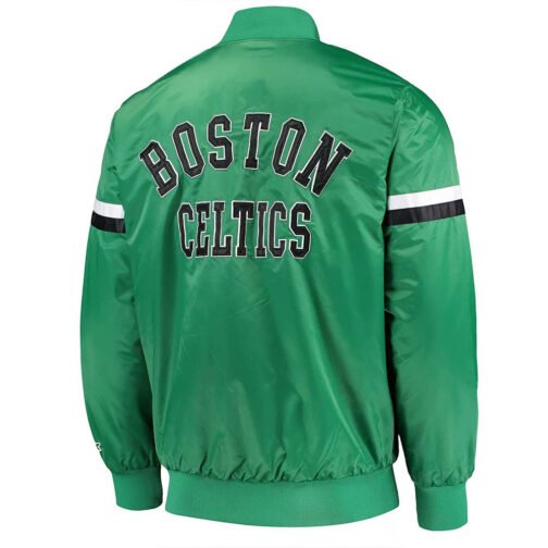Boston Celtics The Champ Varsity Green Satin Jacket - Image 2