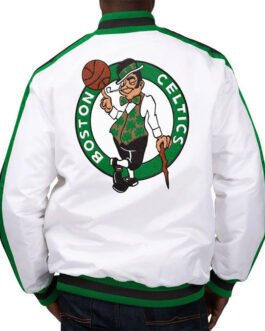 Boston Celtics The D-Line White Satin Jacket