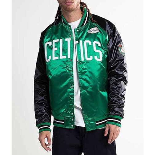 Boston Celtics The Finals 2008 Satin Jacket - Image 3
