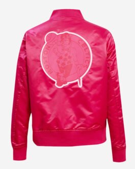 Boston Celtics Triple Pink Satin Jacket