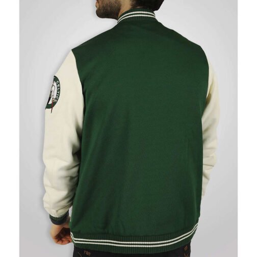 Boston Celtics Varsity Green and Off White Jacket - Image 2
