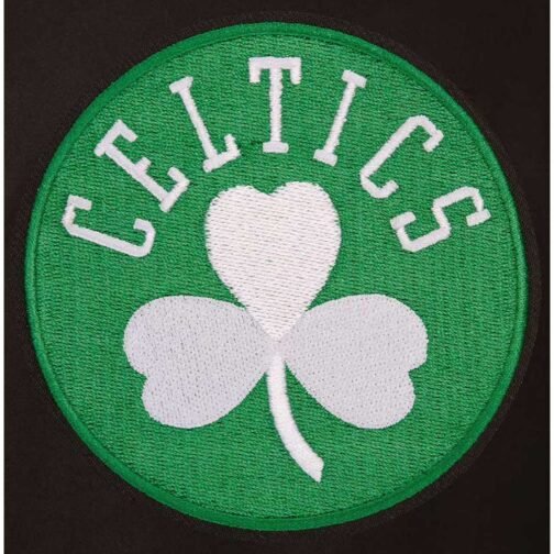 Varsity Boston Celtics Embroidered Black Wool Jacket - Image 6