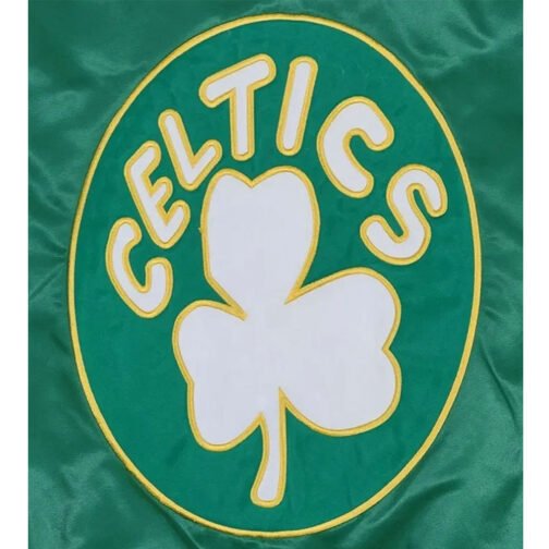Boston Celtics Vintage Green Satin Jacket - Image 3
