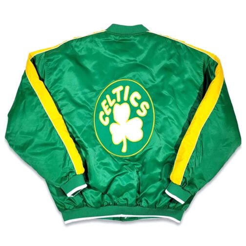 Boston Celtics Vintage Green Satin Jacket - Image 2