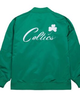 Boston Celtics Vintage Logo Green Lightweight Satin Jacket