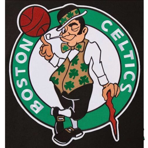 Varsity Boston Celtics Embroidered Black Wool Jacket - Image 7