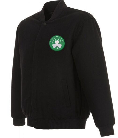 Varsity Boston Celtics Black Wool Jacket