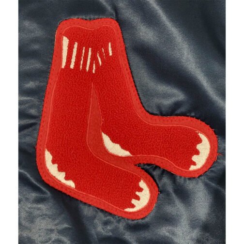 Boston Red Sox Vintage 80’s Satin Blue Jacket - Image 3