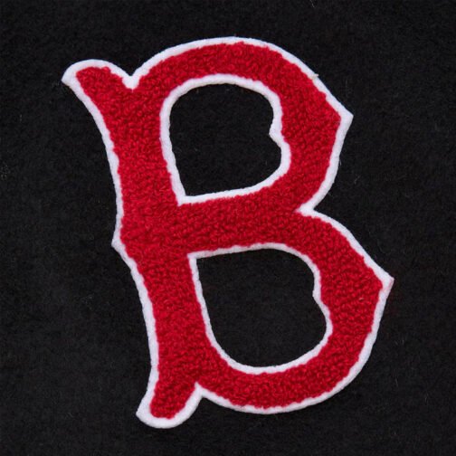 Boston Red Sox Black Out Vintage Logo Varsity Jacket - Image 4