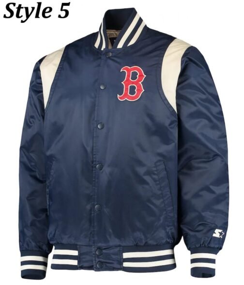 Boston Red Sox Satin Full Snap Jacket - Image 5