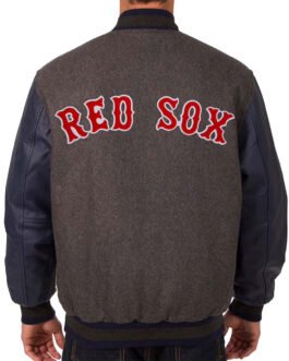Boston Red Sox Charcoal and Navy Varsity Jacket