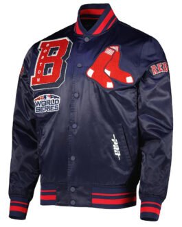 Boston Red Sox Mash Up Navy Satin Jacket