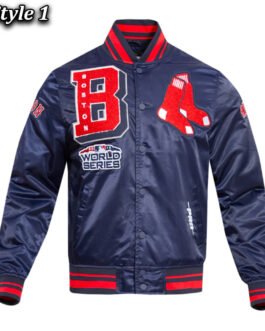 Boston Red Sox Mashup Classic Rib Satin Jacket