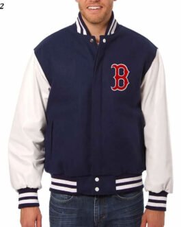 Boston Red Sox Navy and White Varsity Jacket