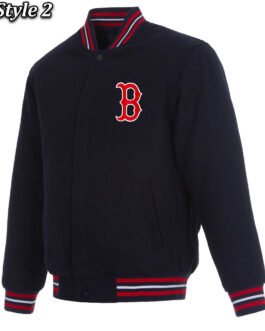 Varsity Boston Red Sox Navy Blue Wool Jacket