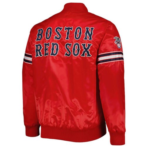 Boston Red Sox Pick & Roll Red Satin Jacket - Image 2