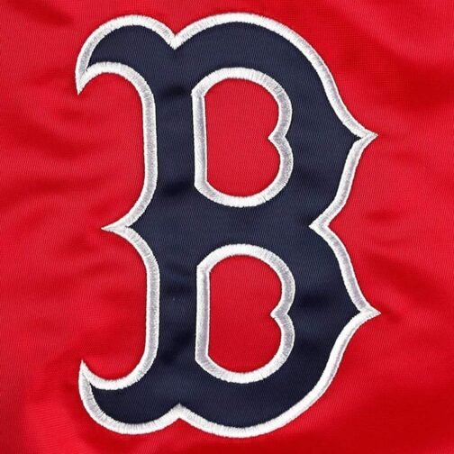 Boston Red Sox Pick & Roll Red Satin Jacket - Image 4