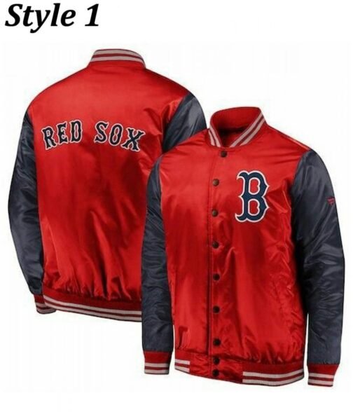 Boston Red Sox Satin Full Snap Jacket - Image 11