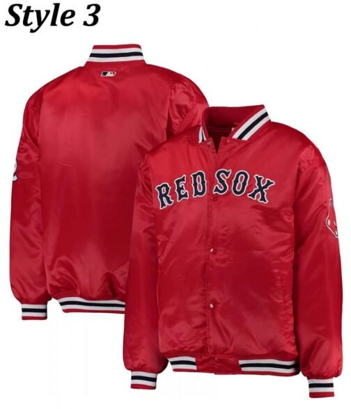 Boston Red Sox Satin Full Snap Jacket - Image 7