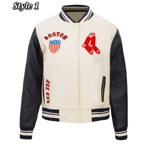 Retro Classic Rib Boston Red Sox Varsity Jacket