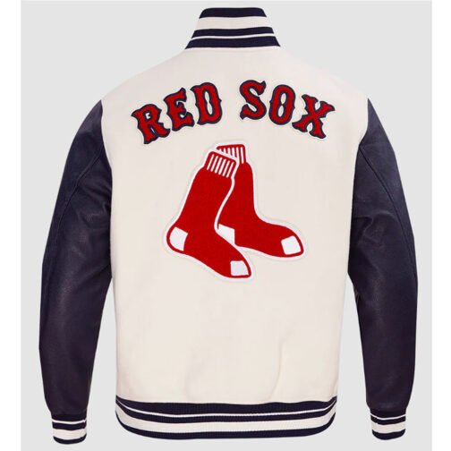 Boston Red Sox Retro Classic Rib Varsity Jacket - Image 2