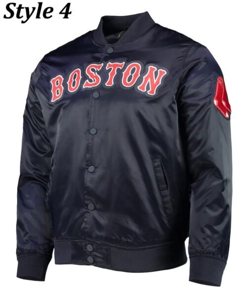 Boston Red Sox Satin Full Snap Jacket - Image 4