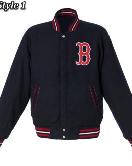 Varsity Boston Red Sox Navy Blue Wool Jacket