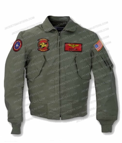 Top Gun Maverick Miles Teller Green Cotton Jacket