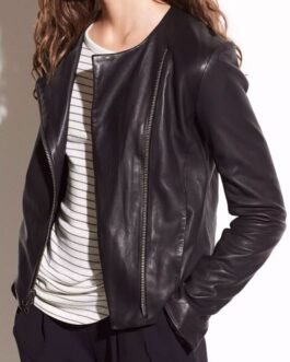 The Morning Show Reese Witherspoon Collarless Leather Jacket