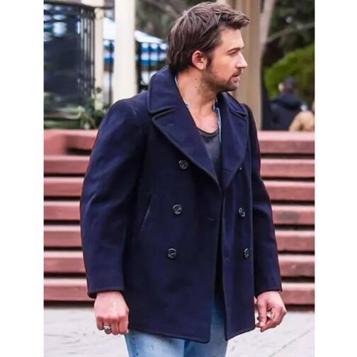 Brandon Sklenar It Ends with Us Peacoat - Image 5