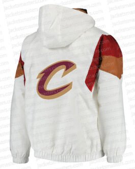 Breakaway Cleveland Cavaliers White Half-Zip Jacket