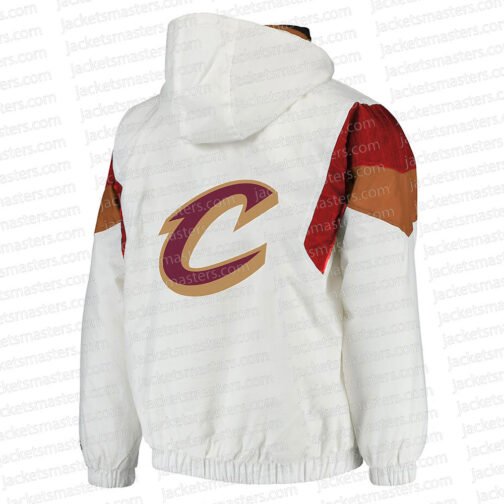 Breakaway Cleveland Cavaliers White Half-Zip Jacket - Image 2