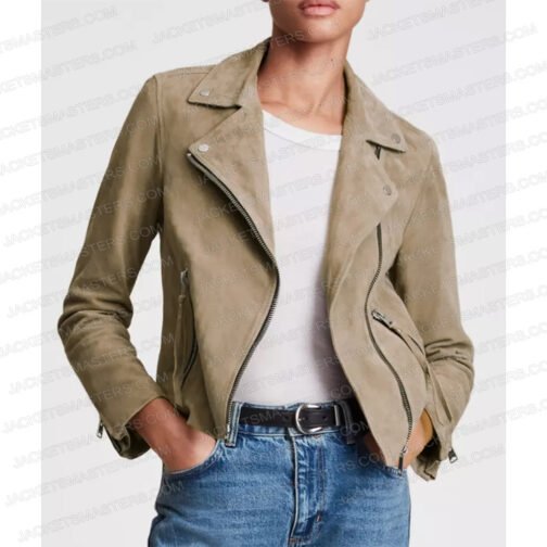 Emilie Ullerup Chesapeake Shores Brown Suede Jacket
