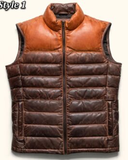 Bridger Down Leather Vest