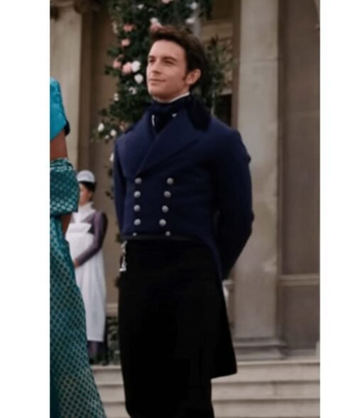 Jonathan Bailey Bridgerton Season 02 Blue Wool Tailcoat - Image 6