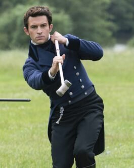 Jonathan Bailey Bridgerton Season 02 Blue Wool Tailcoat
