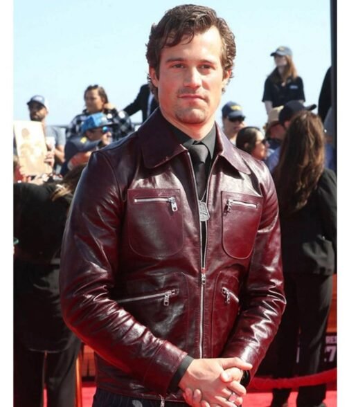 Jake Picking Top Gun Maverick Maroon Jacket