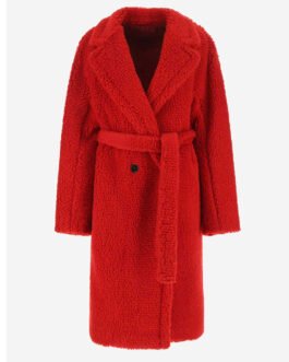 Kansas City Chiefs Brittany Mahomes Red Teddy Coat