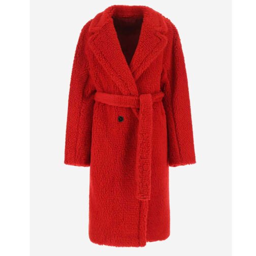 Kansas City Chiefs Brittany Mahomes Red Teddy Coat