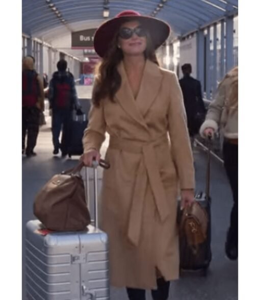 Brooke Shields A Castle for Christmas Trench Coat - Image 9