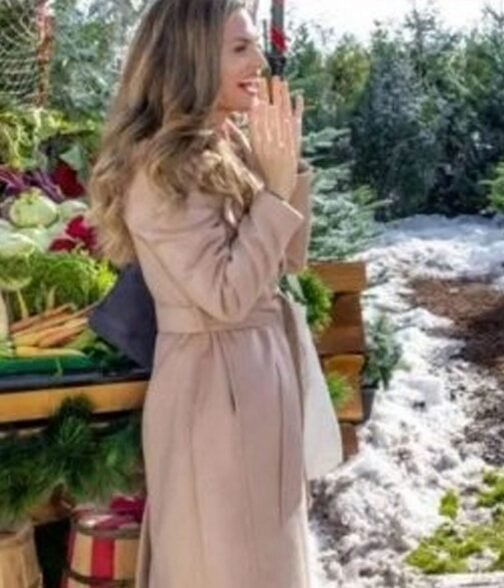 Brooke Shields A Castle for Christmas Trench Coat - Image 10