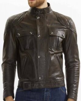 Brooklands Diamond Quilted Leather Biker Jacket