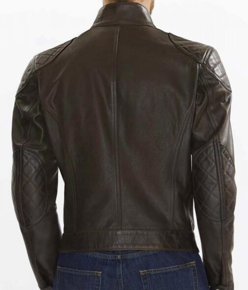 Brooklands Diamond Quilted Leather Biker Jacket - Image 6