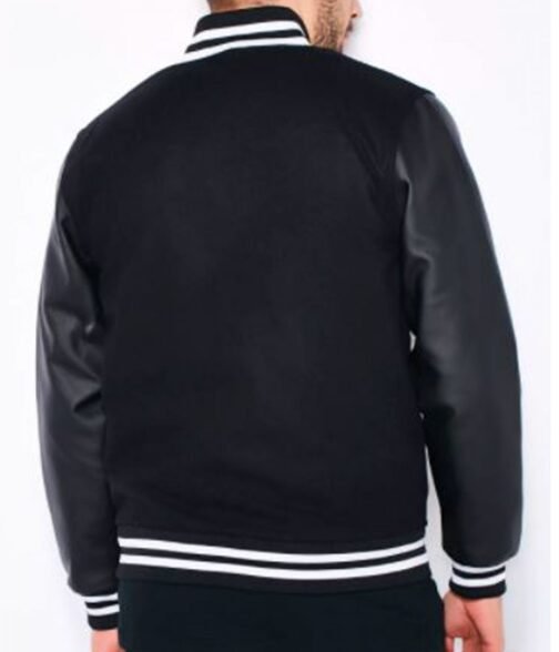 Brooklyn Dodgers Black Letterman Jacket - Image 2