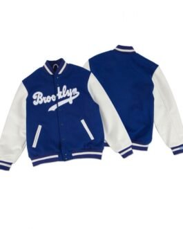 Varsity Brooklyn Dodgers Blue and White Jacket